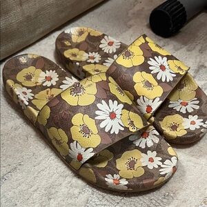 Coach Daisy 🌼 Floral Slide Sandals
